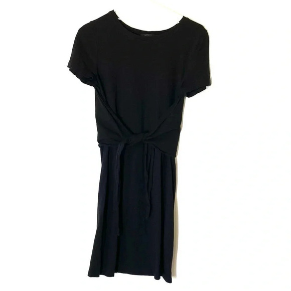 Sanctuary Black Tie Front Short Sleeve Dress Size Small - Picture 2 of 8